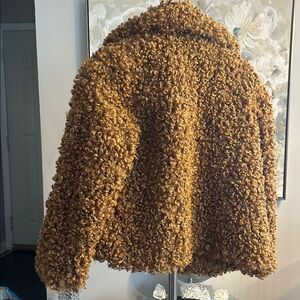 Zara curly Faux fur coat